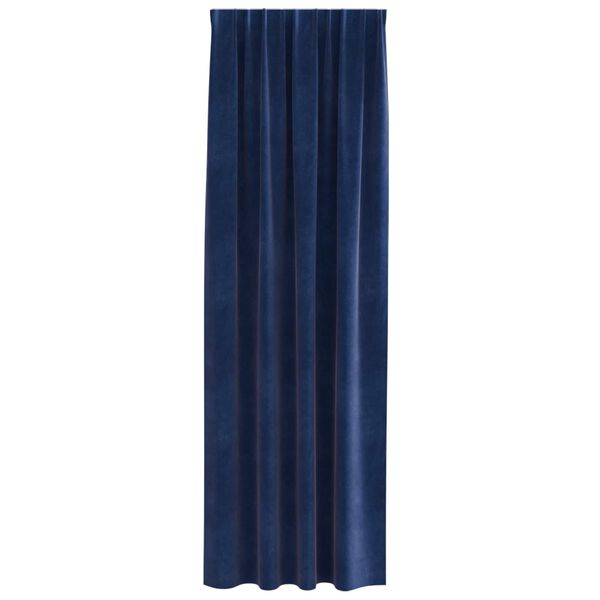 vidaXL Blendingsgardiner 2 pcs M&oslash;rkebl&aring; 140 x 225 cm Fl&oslash;yel