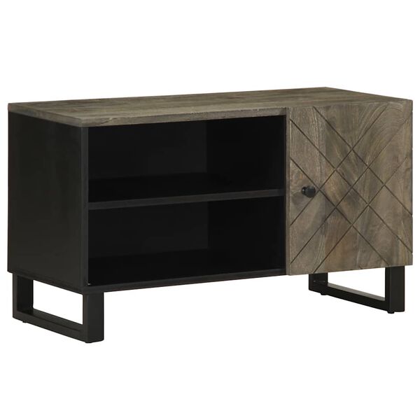 vidaXL TV-benk svart 80x33x46 cm heltre mango