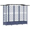 vidaXL Hevet Bed med Trellis og Tak Gr&aring; 203,5 x 40 x 123 cm PP