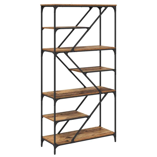 vidaXL Bokhylle Gamle tre 91 x 36 x 176 cm Konstruert tre