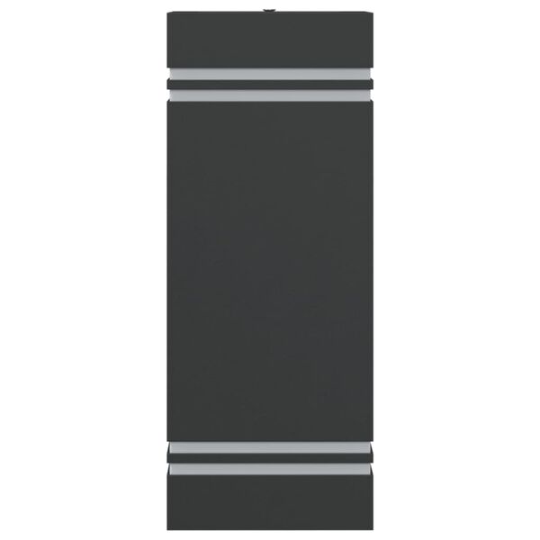 vidaXL Veggmontert utelampe svart rustfritt st&aring;l