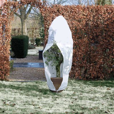 Nature Vintertrekk med glidelås fleece 70 g/m² hvit 1,5x1,5x2 m