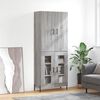 vidaXL Highboard gr&aring; sonoma 69,5x34x180 cm konstruert tre