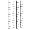 vidaXL Veggmonterte vinstativer for 48 flasker 2 stk svart jern