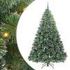 vidaXL Kunstig juletre med 300 LED med stativ gr&oslash;nn 210 cm PE og PVC