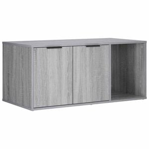 vidaXL Katt bur m&oslash;bel Gr&aring; Sonoma 100 x 49 x 45 cm Konstruert tre