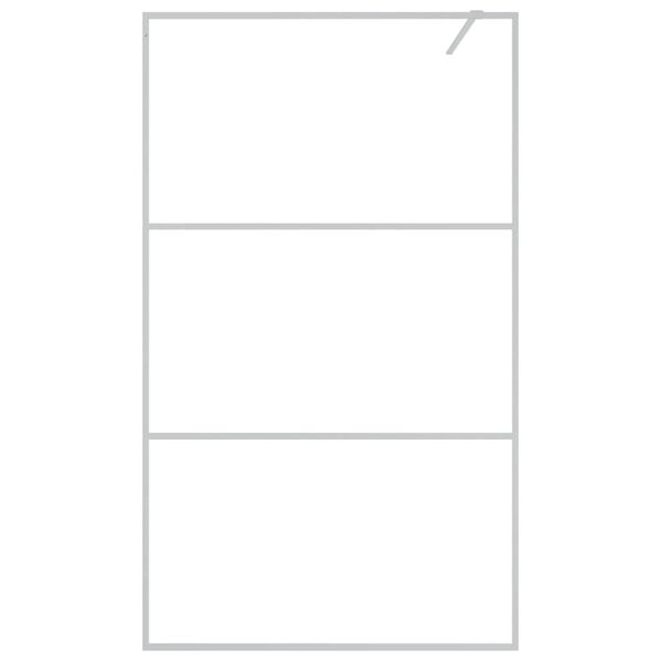 vidaXL Dusjvegg s&oslash;lv 115x195 cm klart ESG-glass