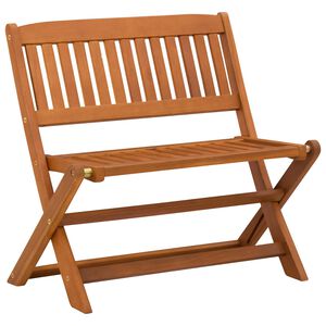 vidaXL Barnebenk 1 -Seater 61 x 38 x 57 cm Solid Eucalyptus Tre Brun