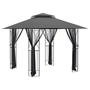 vidaXL Paviljong med sidevegger antrasitt 300x300x270 cm st&aring;l