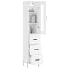 vidaXL Highboard hvit 34,5x34x180 cm konstruert tre