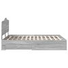 vidaXL Sengestamme med skuff Gr&aring; Sonoma 140 x 200 cm Konstruert tre