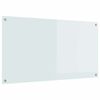 vidaXL Kj&oslash;kkenbakplate Hvit 110 x 60 cm herdet glass