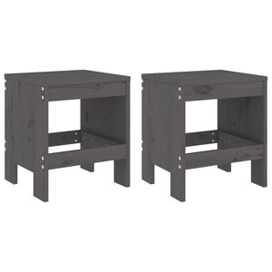 vidaXL Hagekrakker 2 stk gr&aring; 40x36x45 cm heltre furu