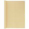vidaXL Balkongskjerm beige 120x600 cm HDPE