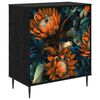 vidaXL Kommode LOCHEM Oransje print 66 x 36,5 x 76 cm Konstruert tre
