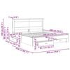 vidaXL Sengestamme med skuff med hodegjerde med lagring Konstruert tre