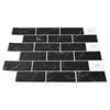 vidaXL Subway-flis 20 pcs Svart marmor 30,5 x 30,5 cm