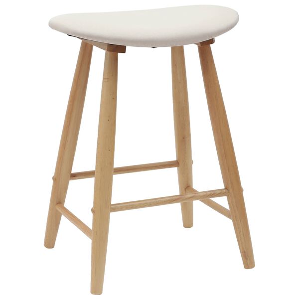 vidaXL Spisestoler 2 pcs Naturlig 46 x 37 x 63 cm Solid Gummitre