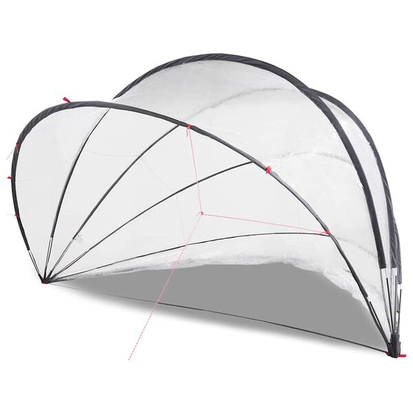 vidaXL Poolkuppel Gjennomsiktig 500 x 500 x 236 cm PVC