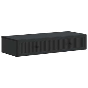 vidaXL Vegghengt Sidebord Svart 87,5 x 34,5 x 17 cm Konstruert tre