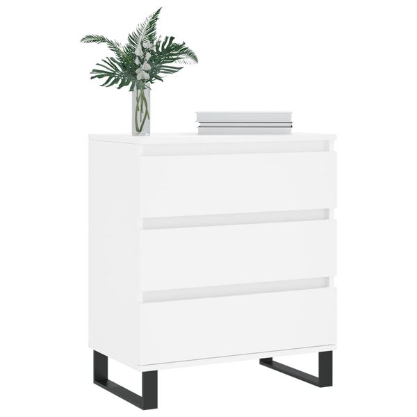 vidaXL Skjenk hvit 60x35x70 cm konstruert tre