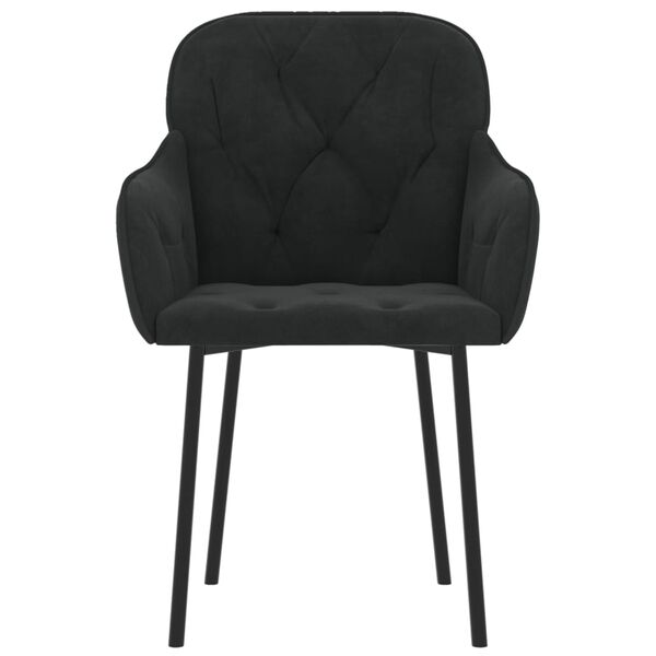 vidaXL Spisestoler 2 stk svart fl&oslash;yel