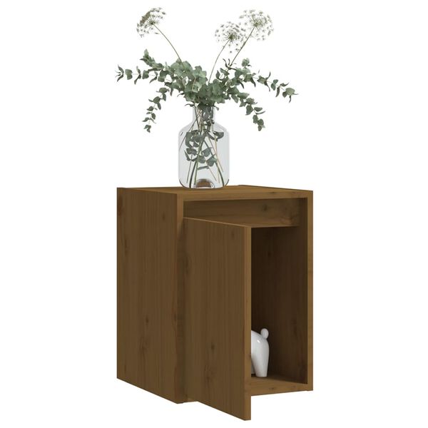 vidaXL Veggskap 2 stk honningbrun 30x30x40 cm heltre furu