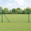 vidaXL Gjerdep&aring;le gr&oslash;nn 10 x 1,5 m (40 x 40 mm mesh) St&aring;l og PVC