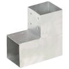 vidaXL Stolpesko L-form galvanisert metall 101x101 mm
