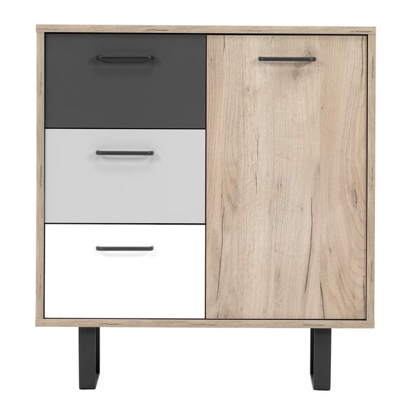 Finori Kommode Orlando 1 gr&aring; og craft eik