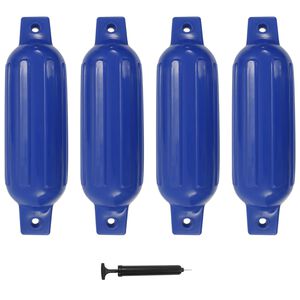 vidaXL B&aring;tfender 4 stk bl&aring; 41x11,5 cm PVC
