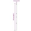 vidaXL Gjerdepunkter 7 pcs Grå Ø32mm 170 cm Galvanisert stål
