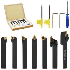vidaXL Verkt&oslash;ysett for dreiebenk 12 stk indekserbar 8x8 mm 70 mm