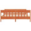 vidaXL Sengeramme uten madrass voksbrun 180x200 cm heltre furu