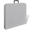 vidaXL Sammenleggbart hagebord 122 cm HDPE hvit