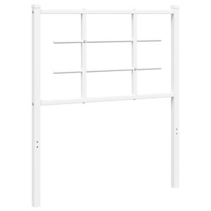 vidaXL Utskiftbar sengegavl i metall hvit 75 cm