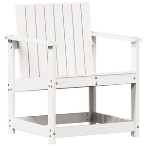 vidaXL Hagestol hvit 62x56x77 cm heltre furu