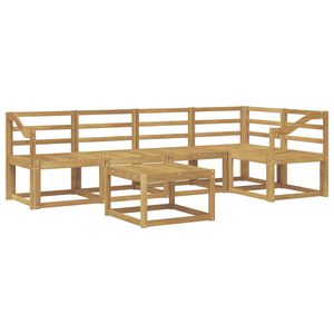 vidaXL Utend&oslash;rs sofa-sett 6 pcs Hvit Solid akasietre