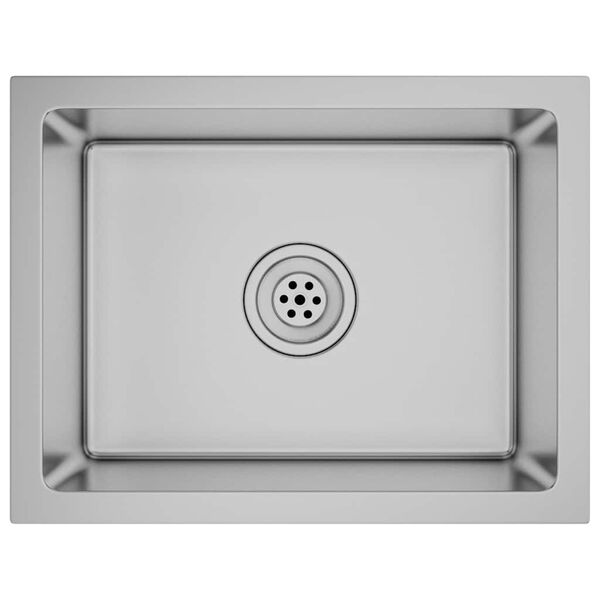 vidaXL Håndlaget kjøkkenvask rustfritt stål