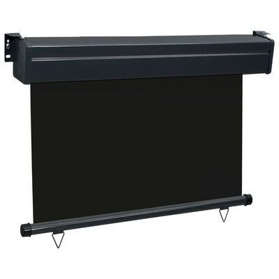 vidaXL Sidemarkise for balkong 100x250 cm svart