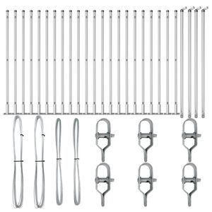 vidaXL Gjerdepåle Annet 26 pcs Grå 3,2 x 3,2 x 90 cm Stål