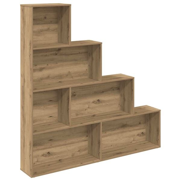 vidaXL Bokhylle artisan eik 157x24x160 cm konstruert tre