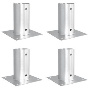 vidaXL Rund bakkenagel 4 pcs S&oslash;lv 15 x 15 x 15 cm Metall