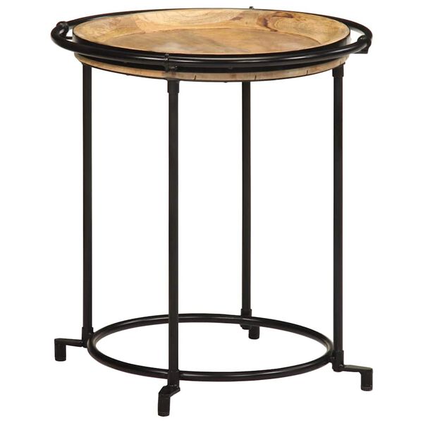 vidaXL Sidebordsett 2 deler heltre mango