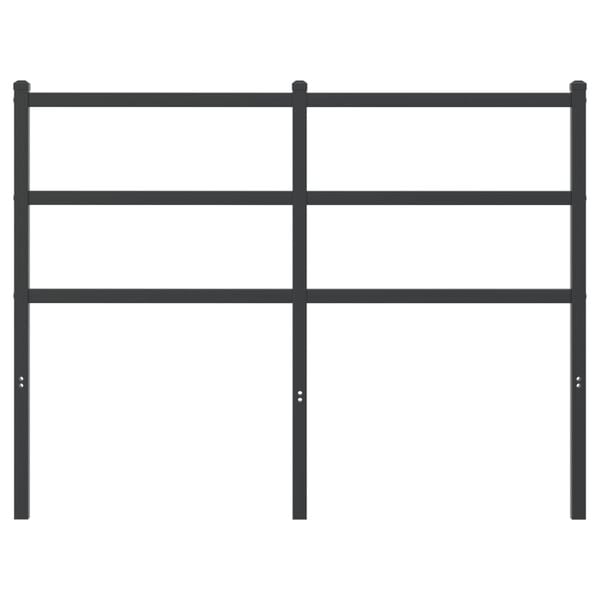 vidaXL Utskiftbar sengegavl i metall svart 120 cm