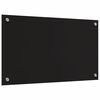 vidaXL Kjøkkenbakplate Svart 70 x 40 cm herdet glass