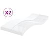 vidaXL Skummadrasser 2 stk hvit 90x190 cm 7-Zone hardhet 20 ILD