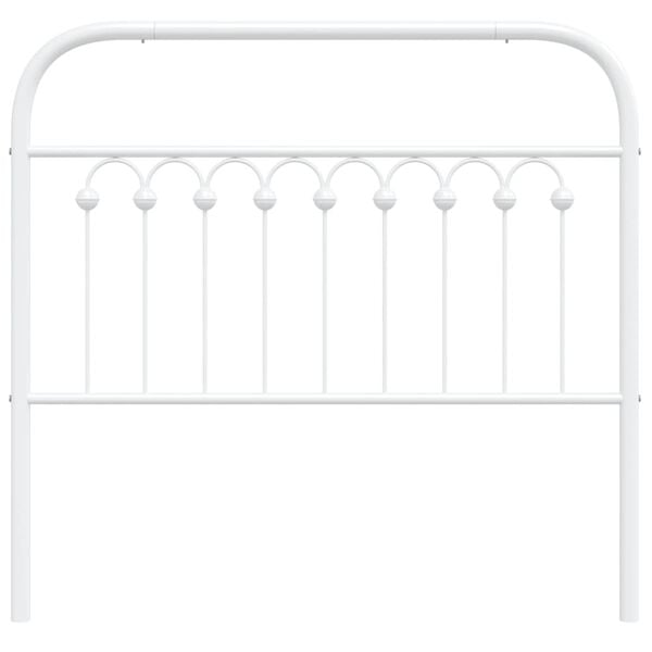 vidaXL Utskiftbar sengegavl i metall hvit 100 cm