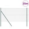 vidaXL Gjerdep&aring;le gr&oslash;nn 25 x 1 m (25 x 25 mm netting) St&aring;l