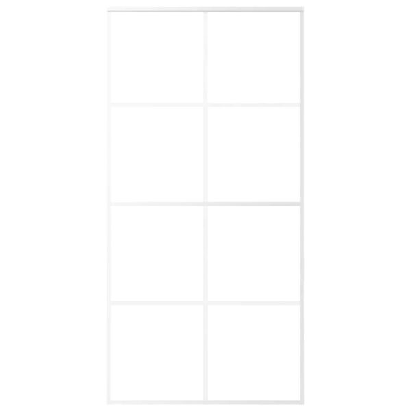vidaXL Skyved&oslash;r frostet ESG-glass og aluminium 102,5x205 cm hvit